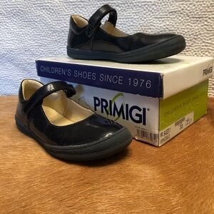 Primigi Navy Patent Leather Velcro Closure Mary Jane Shoes Girls 33